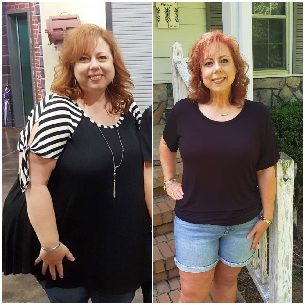 Lisa Mills before and after in black Picture of Lisa Mills before and after in black